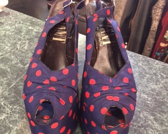 1970s Platforms Navy & Red RARE
