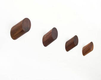 Set of 4 Walnut Hooks