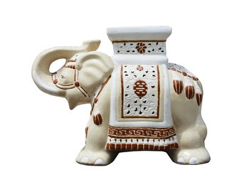 Dressed Elephant Garden Stool