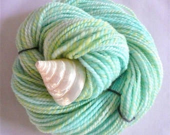 Handspun Yarn Handspun Hand Dyed Yarn Hand Spun Yarn Handspun Worsted Yarn Weaving Yarn Handspun Merino Yarn Green Yarn Knitting Yarn