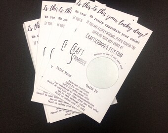 Business scratchcard, business scratch off, discount cards, business cards, business rewards, customer prize, custom promo card, discount