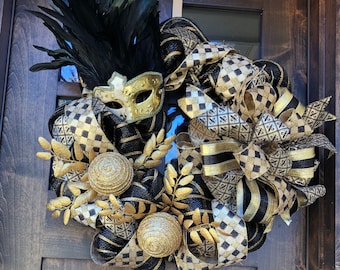 black and gold mardi gras supplies