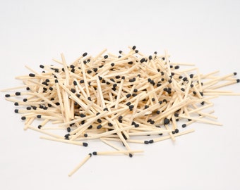 Black tip wooden matches for matchhouse making, matchbox filling, crafts