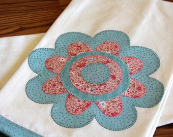 Kitchen Towel, Applique Towel, Hostess Gift, Housewarming Gift