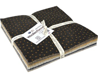 Maywood Studio Woolies Flannel Neutrals - 10 Inch Squares 42 Pieces Pre-Cut Cotton Fabric