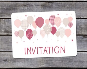 Birthday card {pink balloons}