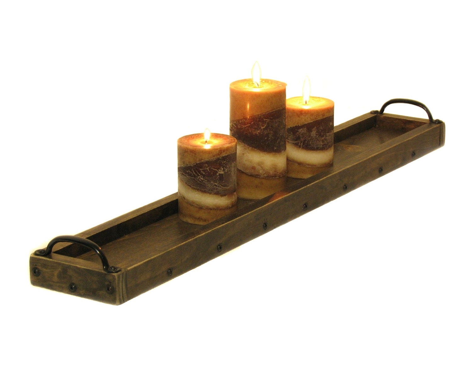 Table Candle Tray Long Narrow Tray Table Centerpiece Tray