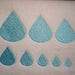 Raindrops, tear drops, filled stitch embroidery design, 8 sizes, drops, weather, rain , teardrops, embroidery design drops