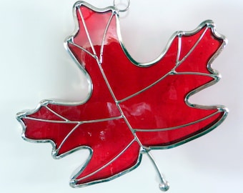 Stained Glass Maple Leaf Sun Catcher