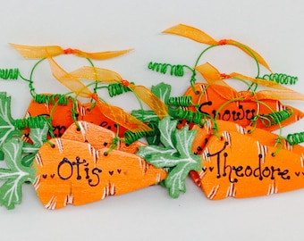 Personalised Pet Rabbit Hutch Name Plaque, Handmade Home Sign, Hanging Carrot, Gift.