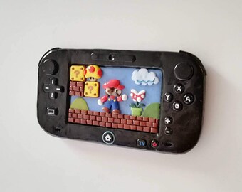 Custom Super Mario Wii U Fimo fridge magnet