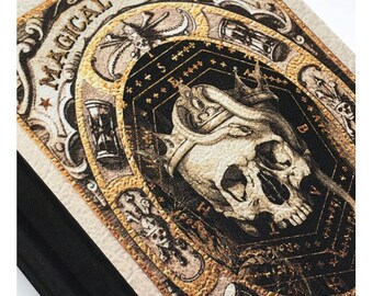 Harry Potter inspired A5 Hardback Notebook Magical Theory Bewitchments and Charms. Magic Spell Book Journal. Blank Lined Paper Inside.
