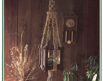 Macrame Hangers • 1970s Terrarium Globe Holder Knots • Learning Macramé • Instruction Pot Hangers • 70s Vintage Hanger Bead Hippie Boho