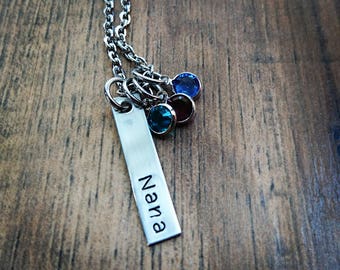 Hand Stamped Personalized Nana Necklace - Mother Day Jewelry - Nana Gift - Mothers Day Gift - Grammy Gift - Grandma Gift - Nana Gift Idea