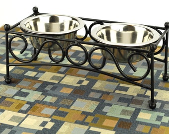 Dog Placemat, Medium 19x25, Waterproof, Dog Food Mat, Pet Placemat, Pet Food Mat, No Mess Mat, Non Slip Mat, Baby Splat Mat, Blue Squares