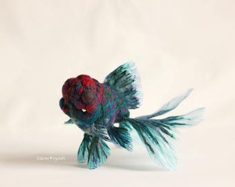 Needle felted goldfish"Himenishiki”
