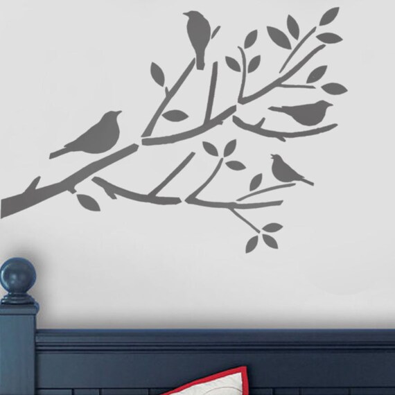 Birds In Tree Stencil On Branch Bird Birds In Tree Stencil On Branch Bird