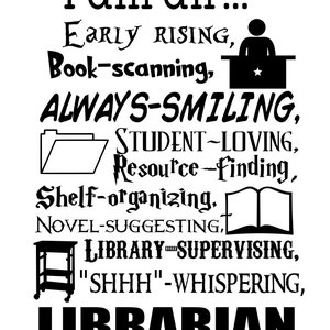Librarian and Media Specialist - svg, pdf, png, dxf file