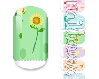 12 nail wraps wrap nail nail foil sticker sticker finger nail art flower flower french * new *.