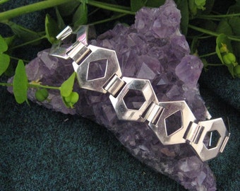 Modernist Sterling Silver Bracelet