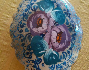 Hand painted brooch