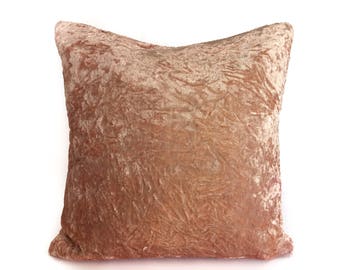 Blush Pink Velvet pillow cover 26x26, throw pillow 16x16 18x18 24x24 20x20 Velvet Euro sham, velvet pillow case, cushion, Light Pink Pillow