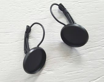 10pc Black 12mm French lever back Earrings