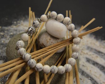 Men/women bracelet natural stone beads buddha head handmade fashion bangle hot