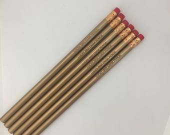 Lucky bar exam pencil 6 engraved gold pencils. Future lawyer, this is for you. good luck and go get em!
