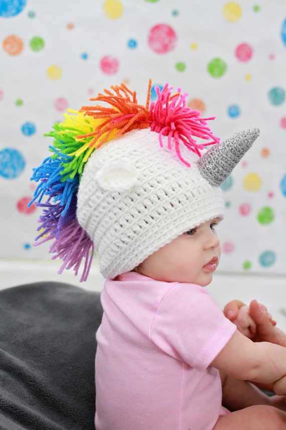 Rainbow Unicorn Hat Rainbow Baby Unicorn Baby Gift Unicorn