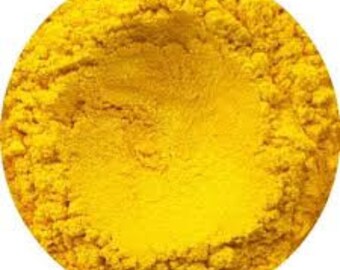 Real Yellow Mica Pigment Powder Bright with a little Shimmer added for Soap and Cosmetic Making and other Crafts