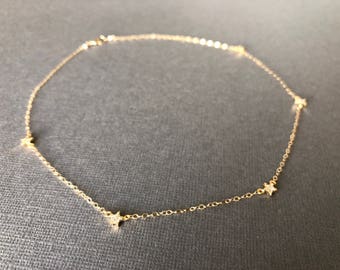 Tiny star Necklace, CZ Gold Necklace, mamma mia necklace, Sofie's star necklace, Dainty necklace, MUSE411, Star Jewelry, gift for her