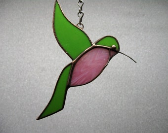 Hummingbird Stained Glass Suncatcher