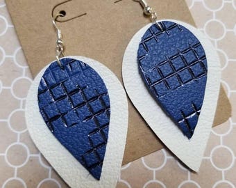 Checkered Blue and Black with White