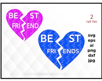 Free Free 187 Best Friends Broken Heart Svg SVG PNG EPS DXF File