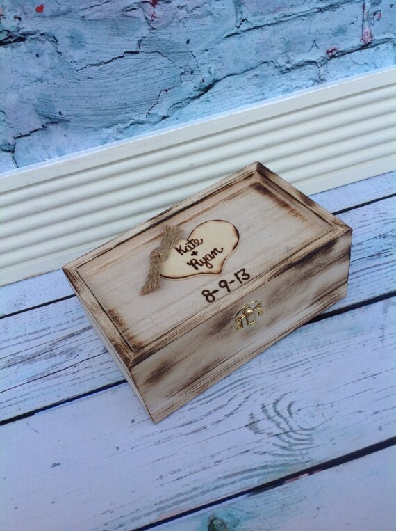 Rustic Wedding Ring Box Keepsake or Ring Bearer Box/