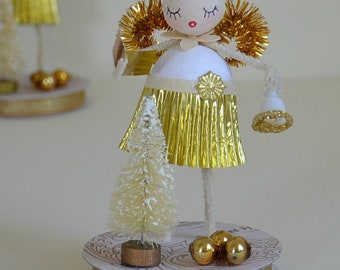 Gesponnen Baumwolle Engel / Weihnachtsschmuck / Retro-Stil