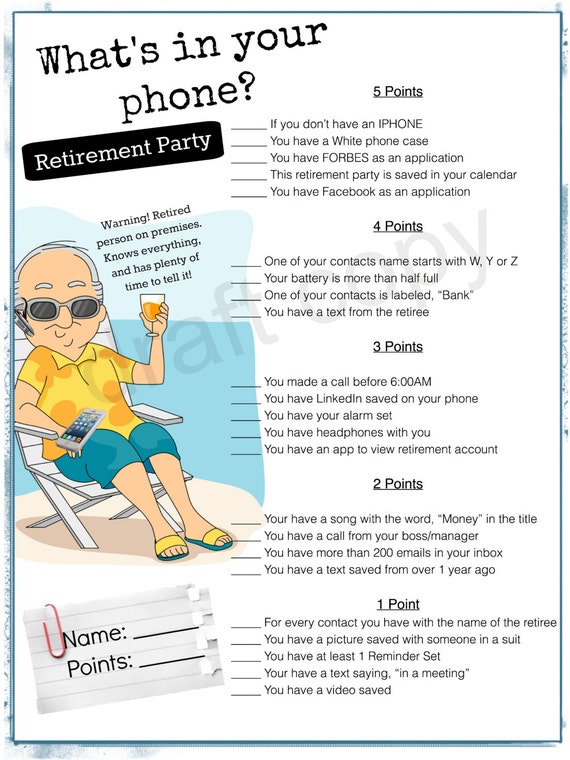 retirement party games free printable That are Refreshing Stone Website