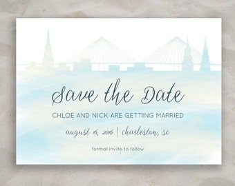 charleston save date etsy