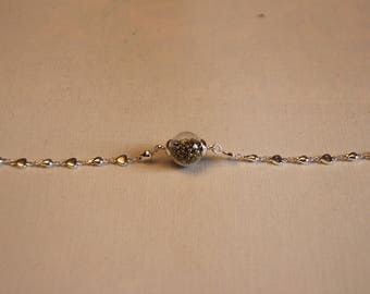 Bracelet ball micro silver and gold beads