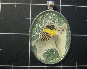 100% Donation Items: Ethereal Winged Cat Pendant, All proceeds go to the current selected animal charity