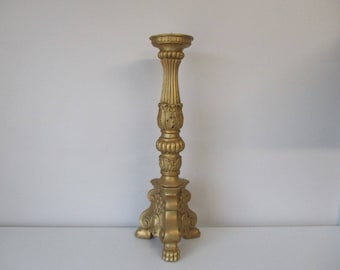 Candle holder CANDELABRA, gilt and patinated by hand
