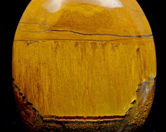 Wonderful Polished Chatoyant Marra Mamba Golden Tigereye Oval Cabochon