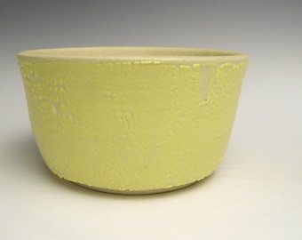 Succulent pot Modern Planter Ceramic Stoneware planter Contemporary Herb planter pot Yellow and white Handmade ceramic planter 6 x 3 scp-3