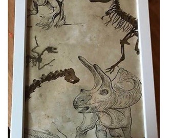 Beautiful framed dinosaur picture