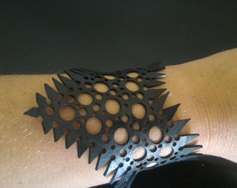 Bracelet recycled bicycle inner - Made in Morocco