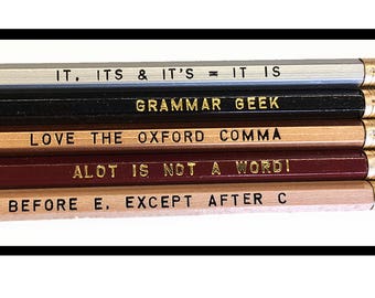 Set of 5 Assorted Grammar Pencils