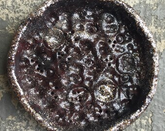 Lunar Vessel Notions Dish in Supernova: Moon Carved Notions Catch-All Dish for Stitch Markers, Jewelry, and Magic!