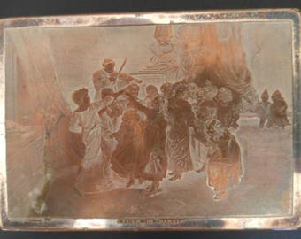 Antique Rare Lecon De Danse Snuff Box/Trinket Box 1850-1899