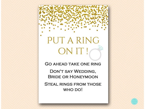 Gorgeous image regarding put a ring on it bridal shower game free printable Unusual image within put a ring on it bridal shower game free printable
